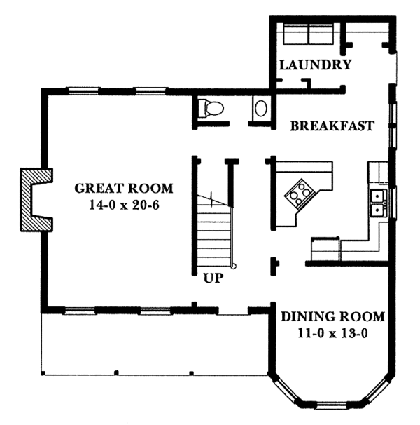 Dream House Plan - Victorian Floor Plan - Main Floor Plan #1014-5