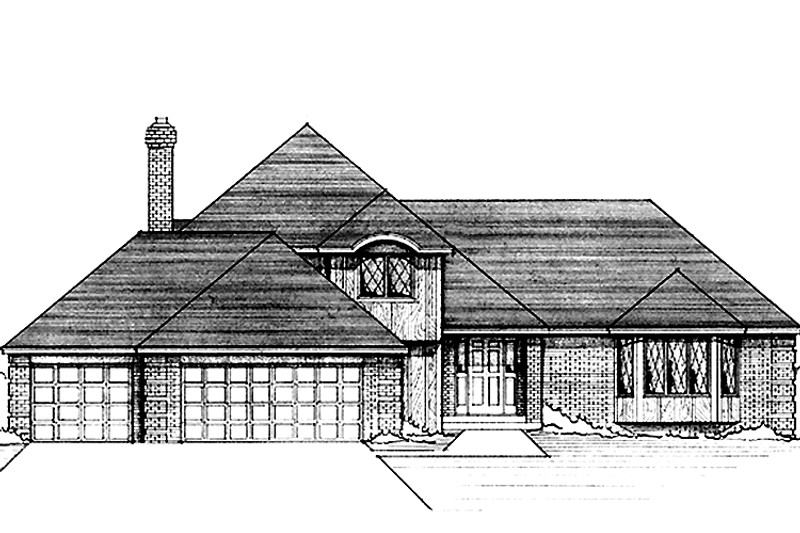 Home Plan - Exterior - Front Elevation 3 for European House Plan #51-830 - 3 bed, 3 bath