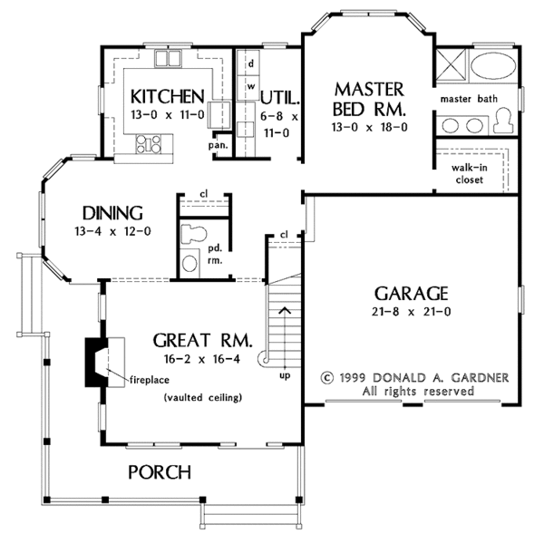 House Plan Design - Country Floor Plan - Main Floor Plan #929-515