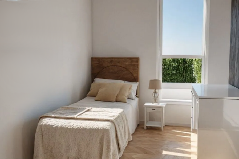 House Design - Interior - Bedroom for European House Plan #542-6 - 2 bed, 1 bath