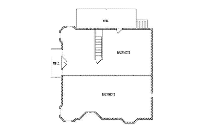 Dream House Plan - Floor Plan - Lower Floor for Adobe / Southwestern House Plan #1-518 - 4 bed, 3 bath