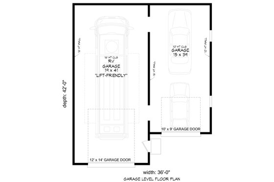 Floor Plan - Main Floor for Contemporary House Plan #932-1011, 0 bath