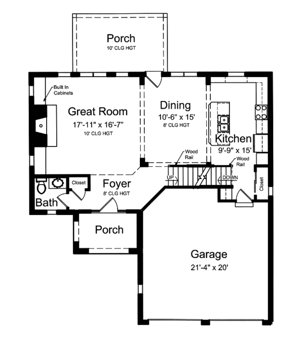 Home Plan - European Floor Plan - Main Floor Plan #46-827