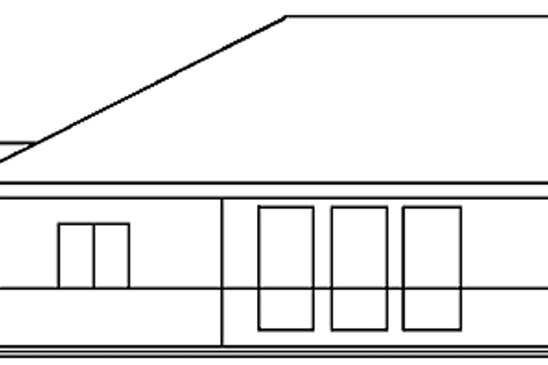 Home Plan - Exterior - Rear Elevation for Adobe / Southwestern House Plan #60-862 - 2 bed, 2 bath