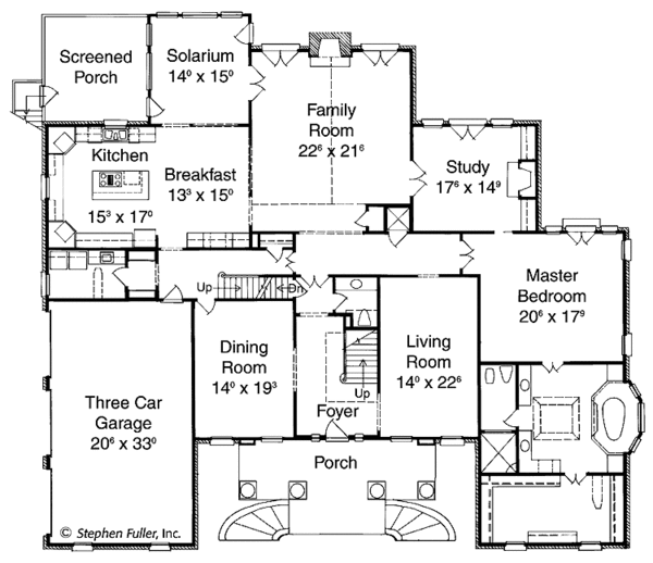 House Plan Design - Classical Floor Plan - Main Floor Plan #429-144