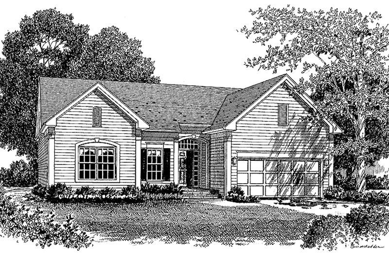 House Plan Design - Ranch Exterior - Front Elevation Plan #453-416