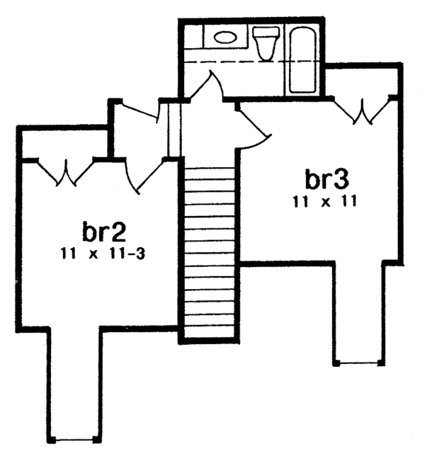 House Blueprint - Country Floor Plan - Upper Floor Plan #301-149