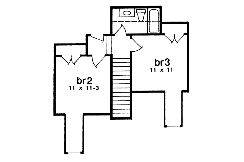 Dream House Plan - Floor Plan - Upper Floor for Country House Plan #301-149 - 3 bed, 2.5 bath