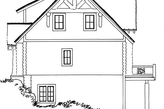 Exterior - Other Elevation for Log House Plan #942-23 - 3 bed, 2.5 bath