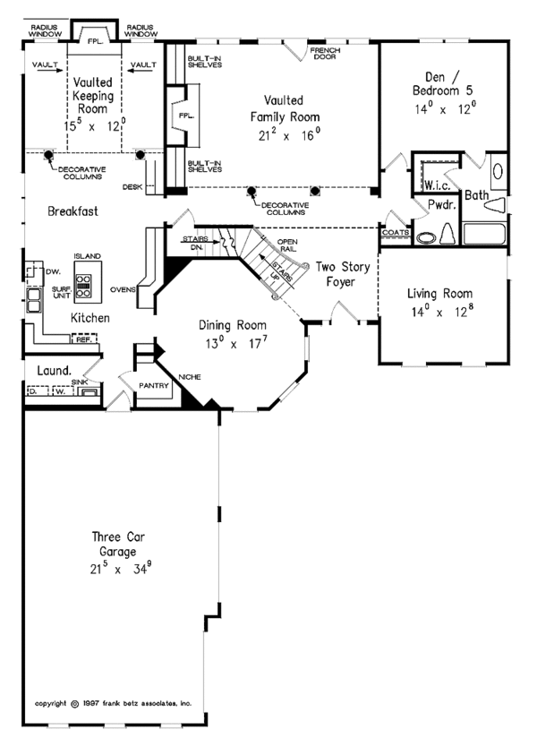 House Plan Design - Mediterranean Floor Plan - Main Floor Plan #927-202