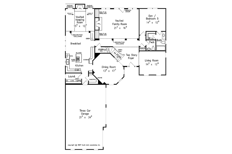 Architectural House Design - Floor Plan - Main Floor for Mediterranean House Plan #927-202 - 5 bed, 4.5 bath