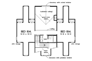 Floor Plan - Upper Floor for Country House Plan #929-175 - 4 bed, 3 bath
