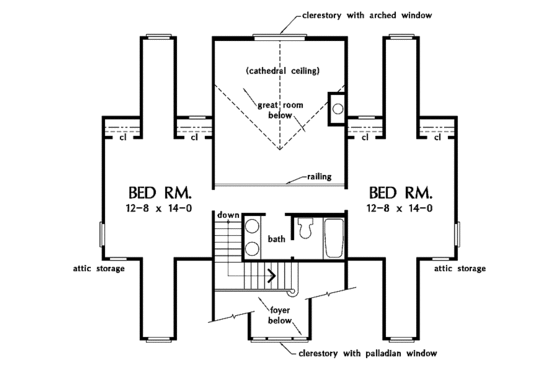 Floor Plan - Upper Floor for Country House Plan #929-175 - 4 bed, 3 bath