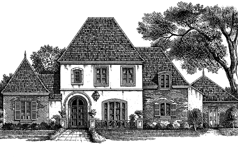 Dream House Plan - European Exterior - Front Elevation Plan #301-124