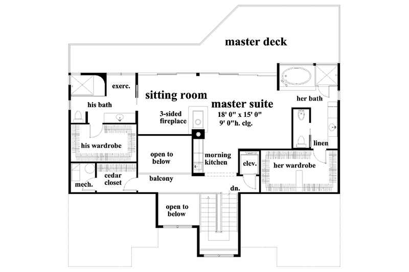 Dream House Plan - Floor Plan - Upper Floor for Traditional House Plan #930-130 - 3 bed, 4 bath