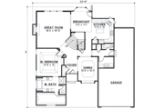 European Style House Plan - 4 Beds 3 Baths 2532 Sq/Ft Plan #67-222 