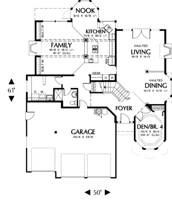 Dream House Plan - Mediterranean Floor Plan - Main Floor Plan #48-336