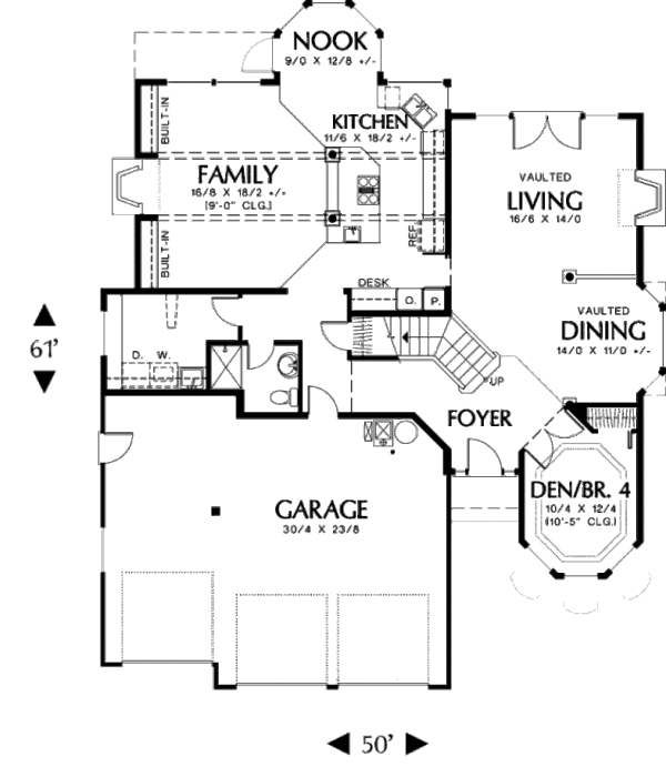 Home Plan - Mediterranean Floor Plan - Main Floor Plan #48-336