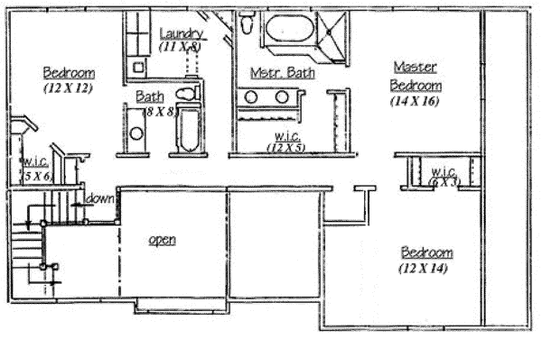 Home Plan - Country Floor Plan - Upper Floor Plan #5-187