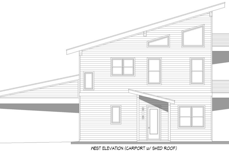 House Blueprint - Exterior - Other Elevation 4 for Contemporary House Plan #932-1334 - 3 bed, 2.5 bath