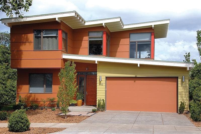 Home Plan - Front View - 1900 square foot Modern Home