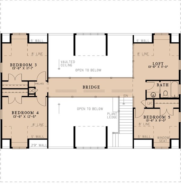Architectural House Design - Farmhouse Floor Plan - Upper Floor Plan #923-329