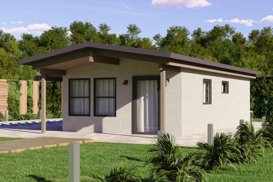 Exterior - Front Elevation 3 for Traditional House Plan #1106-124 - 1 bed, 1 bath