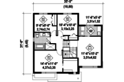 Modern Style House Plan - 3 Beds 1 Baths 1724 Sq/Ft Plan #25-4589 