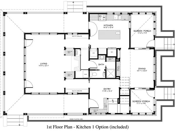 Country Floor Plan - Main Floor Plan #917-13