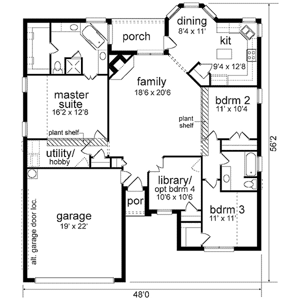 House Plan Design - European Floor Plan - Main Floor Plan #84-226