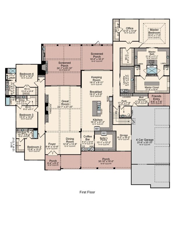 Dream House Plan - Traditional Floor Plan - Main Floor Plan #1081-5
