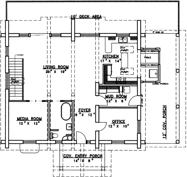 Home Plan - Traditional Floor Plan - Main Floor Plan #117-317