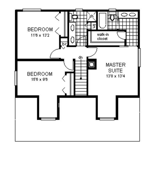 Dream House Plan - Craftsman Floor Plan - Upper Floor Plan #18-235