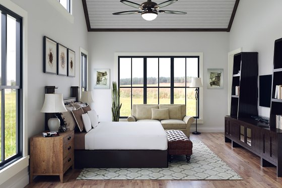 Interior - Master Bedroom for Farmhouse House Plan #54-575 - 3 bed, 2.5 bath