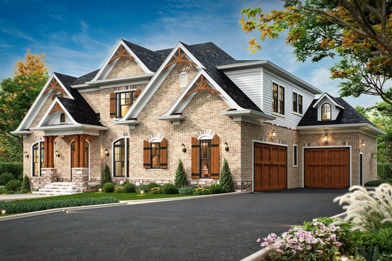 Dream House Plan - Exterior - Front Elevation 3 for Traditional House Plan #119-477 - 4 bed, 3.5 bath
