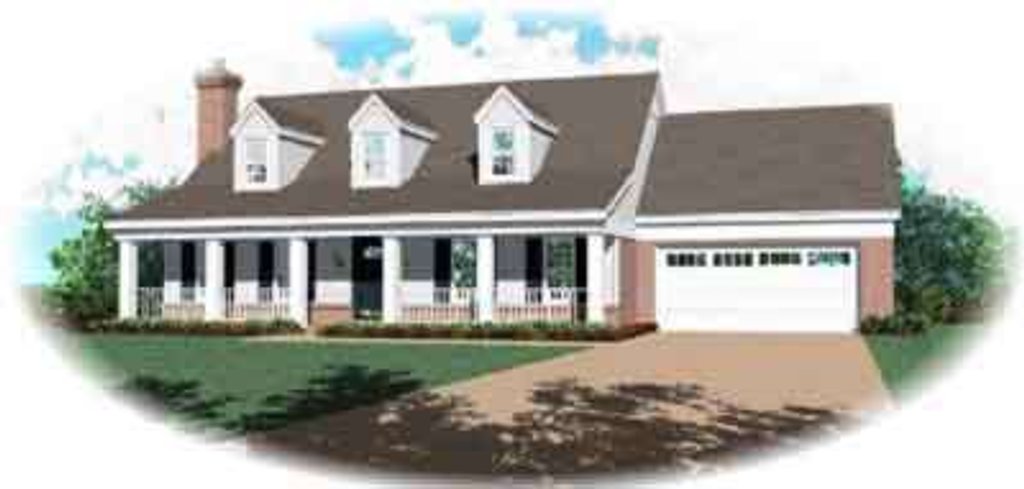 Exterior - Front Elevation 2 for Southern House Plan #81-457 - 3 bed, 2.5 bath
