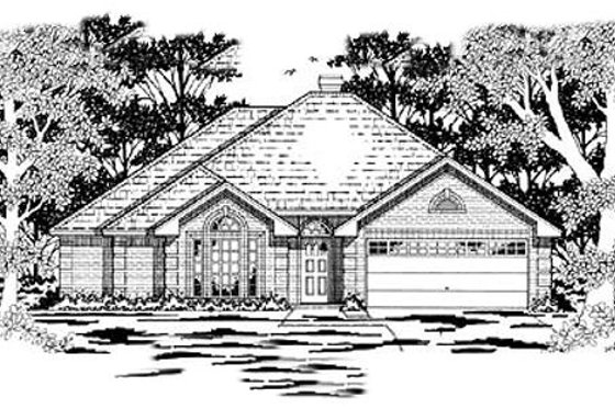 Exterior - Front Elevation for Southern House Plan #42-237 - 3 bed, 2 bath