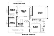 Bungalow Style House Plan - 3 Beds 2 Baths 1622 Sq/Ft Plan #117-1079 