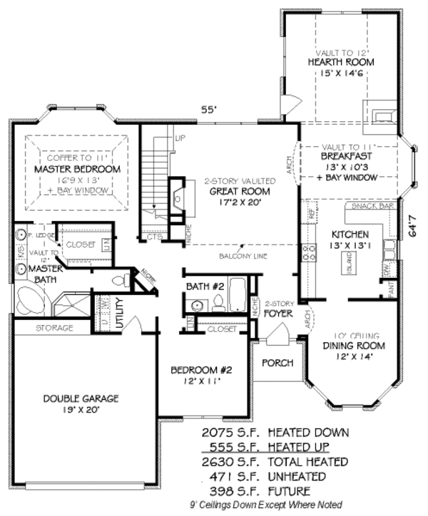European Floor Plan - Main Floor Plan #424-170