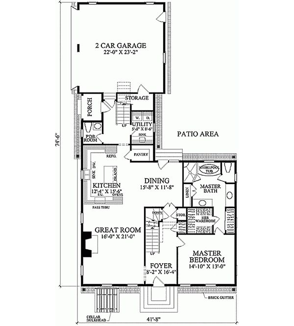 Colonial Floor Plan - Main Floor Plan #137-201
