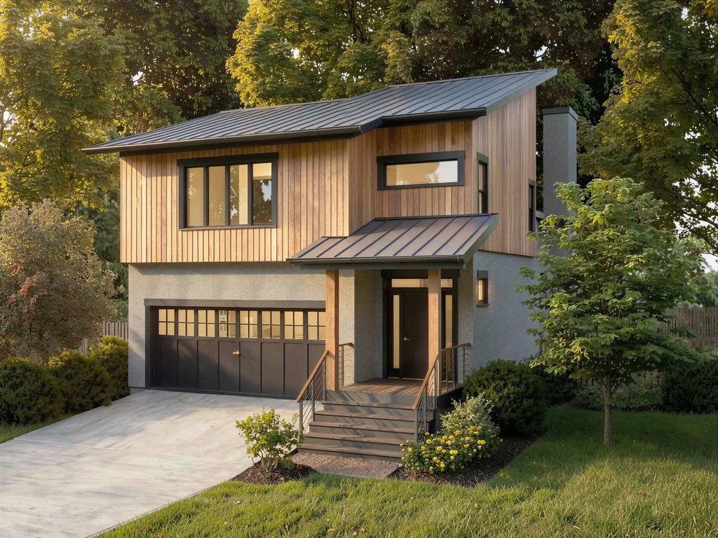 Exterior - Front Elevation 2 for Modern House Plan #79-300 - 3 bed, 2.5 bath