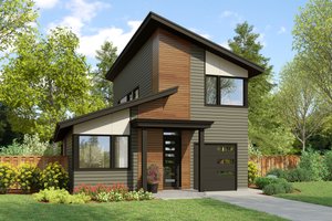 Contemporary Exterior - Front Elevation Plan #48-1072