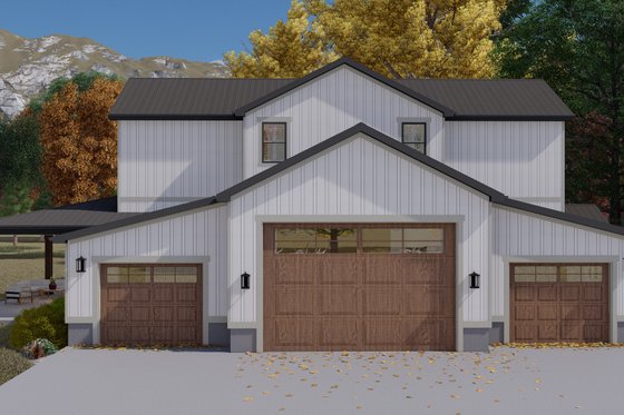 Exterior - Front Elevation 3 for Farmhouse House Plan #1060-118 - 2 bed, 2.5 bath