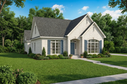 European Style House Plan - 3 Beds 2 Baths 1923 Sq/Ft Plan #17-2192 Exterior 