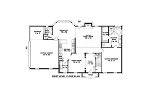 Floor Plan - Main Floor for Colonial House Plan #81-1471 - 4 bed, 3.5 bath