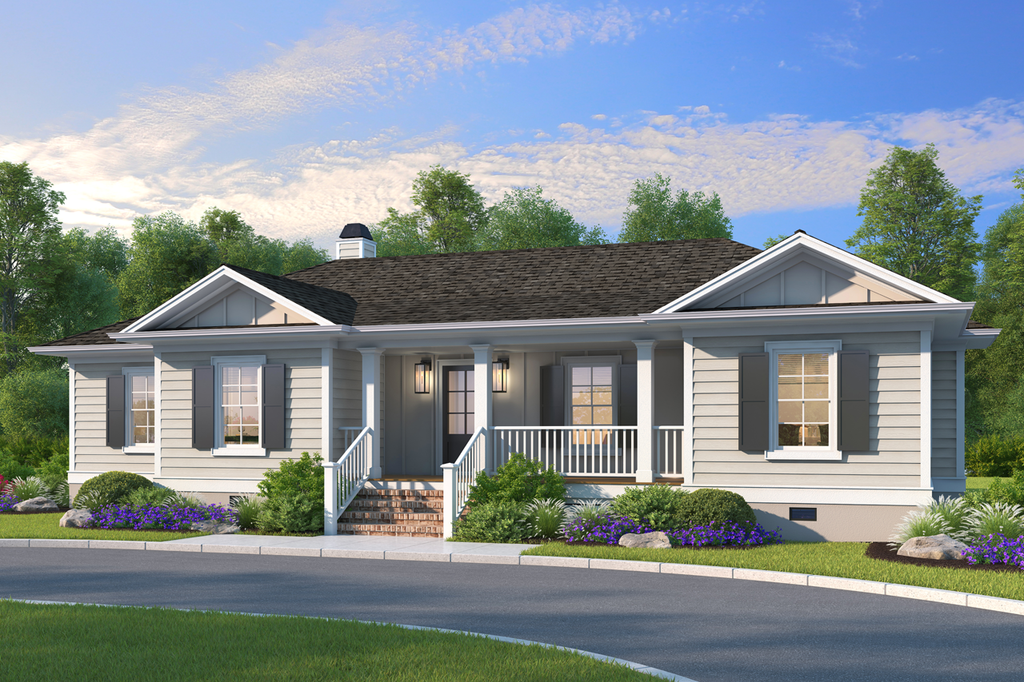 Exterior - Front Elevation 2 for Traditional House Plan #1054-101 - 4 bed, 3 bath
