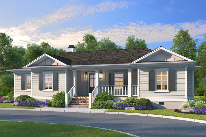 Dream House Plan - Exterior - Front Elevation 2 for Traditional House Plan #1054-101 - 4 bed, 3 bath
