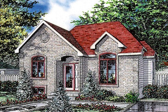 Exterior - Front Elevation for Traditional House Plan #138-205 - 3 bed, 1 bath