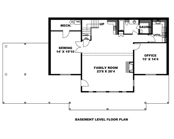 Cabin Floor Plan - Lower Floor Plan #117-922