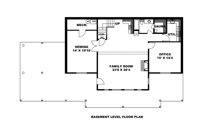 Dream House Plan - Floor Plan - Lower Floor for Cabin House Plan #117-922 - 4 bed, 4.5 bath